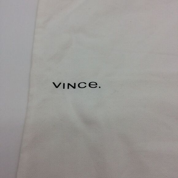 Vince. White Cotton Dust Bag with Black Print and Drawstring - Picture 2 of 6